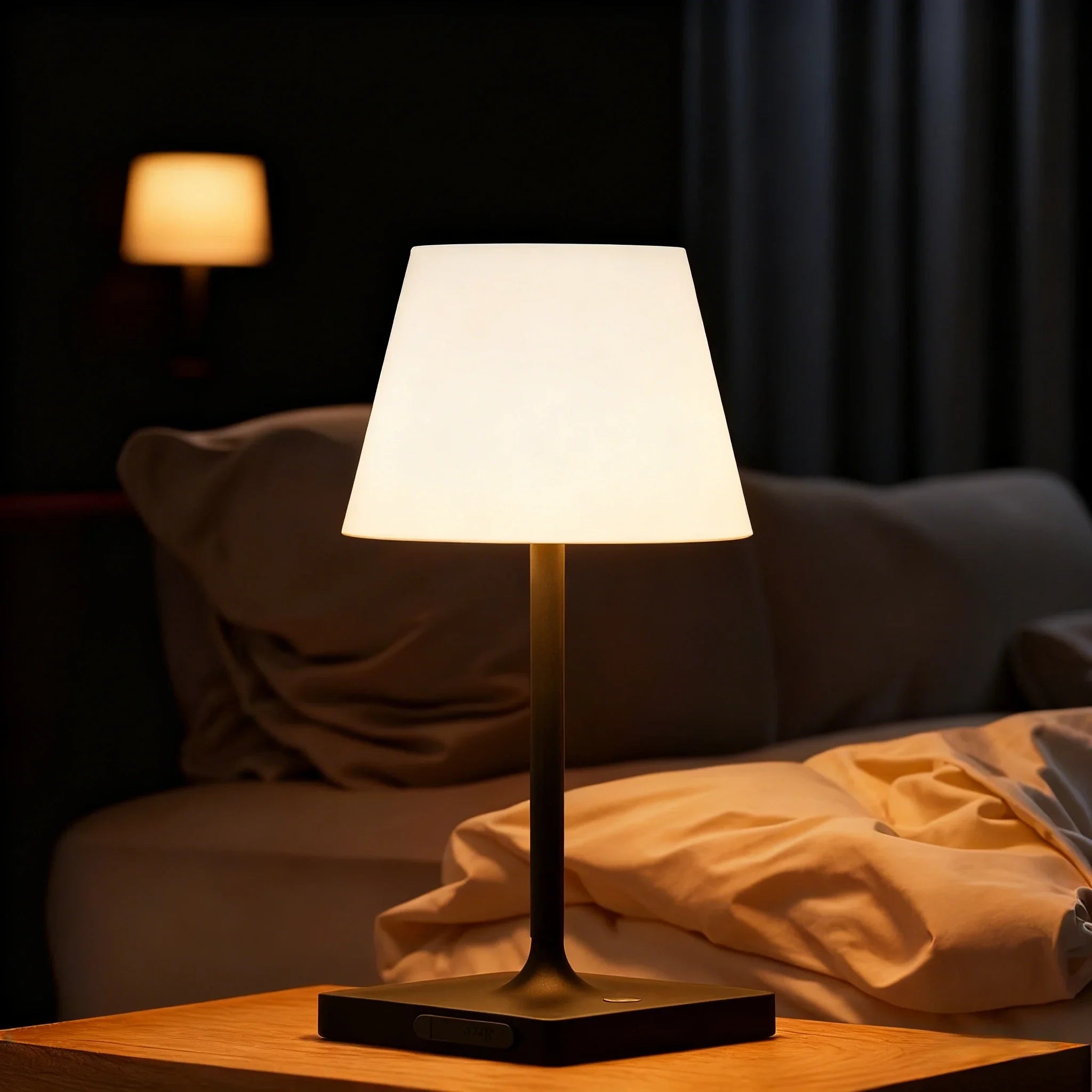 LED Warm Dimming Battery-Powered Night Light for Bedroom Bedside Warm White with Eye Protection for Living Room Use