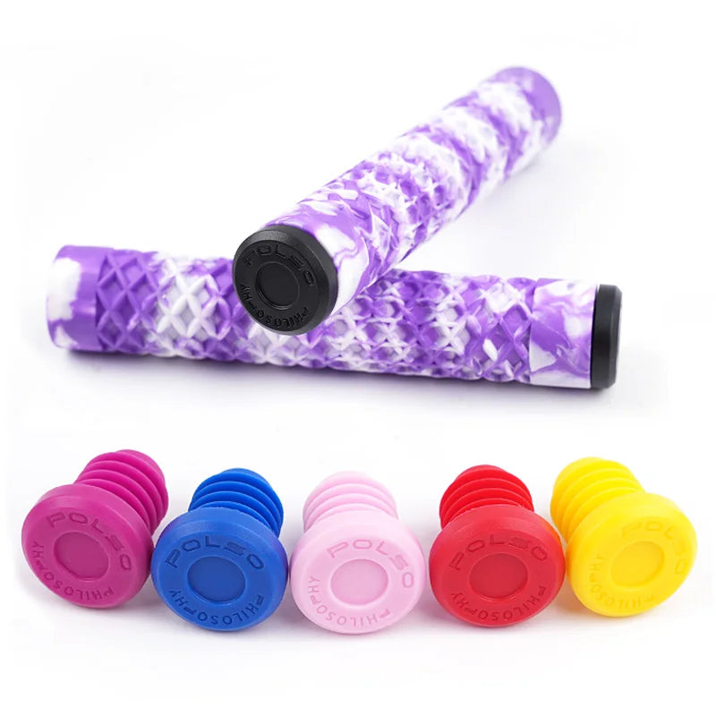 POLSO JG002EP 3D Print Super Anti-slip Mountain Bike Handlebar Grip Tail Plug of MTB Bicycle Grip Cycle Handle Grip Ends Plugs