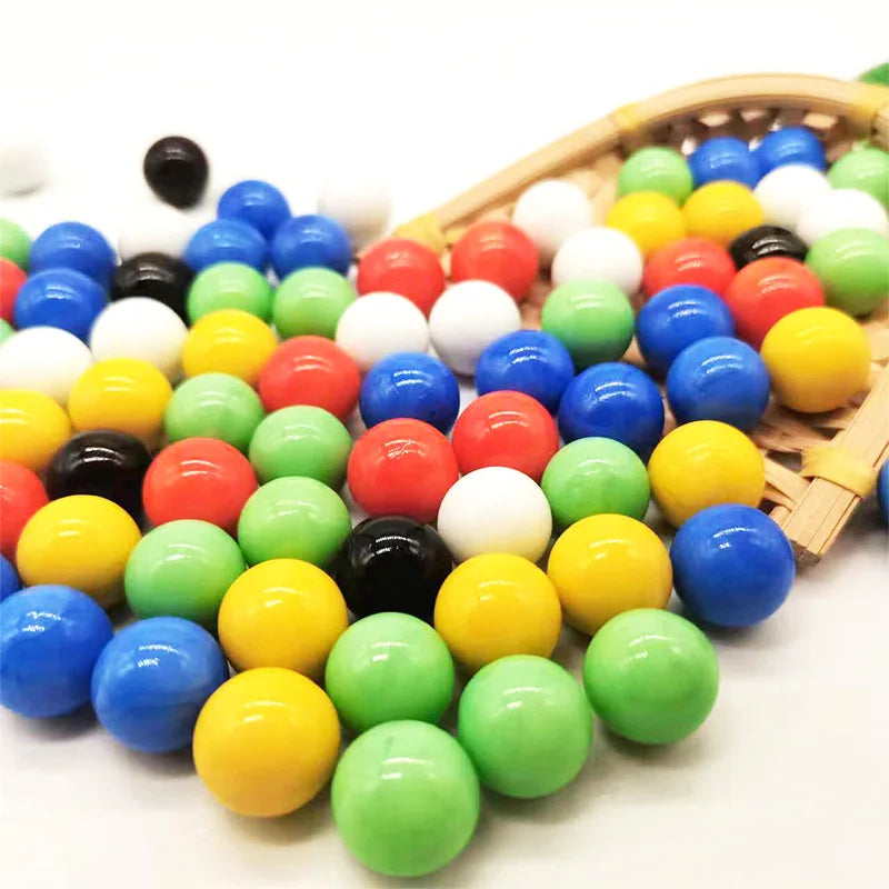 Wholesale Red White Black Green Yellow Blue 16mm 25mm Solid Children Play Hand Made Glass Ball Marbles