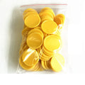 100PCS 3.1cm Blank Mahjong Chip Card Plastic Set Ordinary Game Token Children's Student Teaching Reward Coin