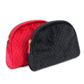 Logo Custom Cosmetic Gift Bag Mini Makeup Bag with Zipper Luxury Quilted Velvet Essential Oil Bag Pouch for Lady