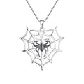 Cubic Zircon Love Heart Web Spider Pendant Necklace 925 Sterling Silver Trendy Women's Daily EU Custom Designs