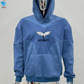 Custom OEM DTG Print Oversized Heavyweight Luxury Hip Hop Hoodies Drop Shoulder Boxy Fit Blank 100% Cotton Mens Cropped Hoodie