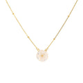 Summer Niche Design 925 Silver Shell Daisy Flower Pendant Necklace for Women Girls Kids