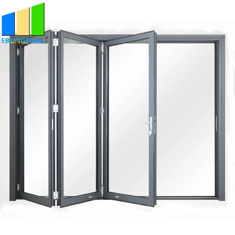 Commercial Modern Sound Insulation Bi Folding Kitchen Doors Aluminum Glass Sliding Folding Door Thermal Break Fiberglass