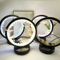 Natural Crystal Lamp Amethyst Citrine Clear Quartz Arc Round Crystal Lighting Table Lamp for Home Decoration