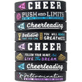Cheerleading Inspirational Durable Waterproof Eco-Friendly 12mm Band Width Bracelets Wholesale Silicone Wristbands Cheer Gifts