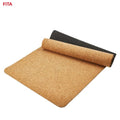 FITA 5 mm Thick ECO Friendly Home Gym Print Hot Exercise Custom LOGO Workout Great Natural Cork Rubber 5mm Yoga Mat for Hot Yoga