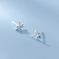 Women Fresh Elegant Dragonfly Animal Stud Earrings 925 Sterling Silver Jewelry Gifts