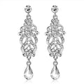 Miallo Classic Design Silver Plated Clear Diamond Wedding Drop Earrings Cheap Crystal Bridal Earrings