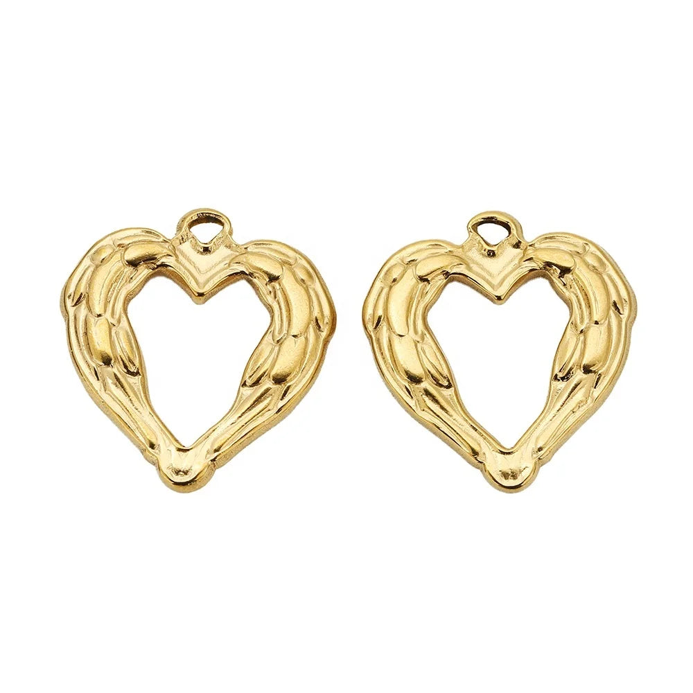 Heart Pendant Charms DIY Women Necklace Jewelry Making Components Handmade Findings Crafts Accessories