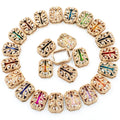 New Arrival Rectangular Nest with Gold Claw and Rhinestone Glass Material for Jewelry Making