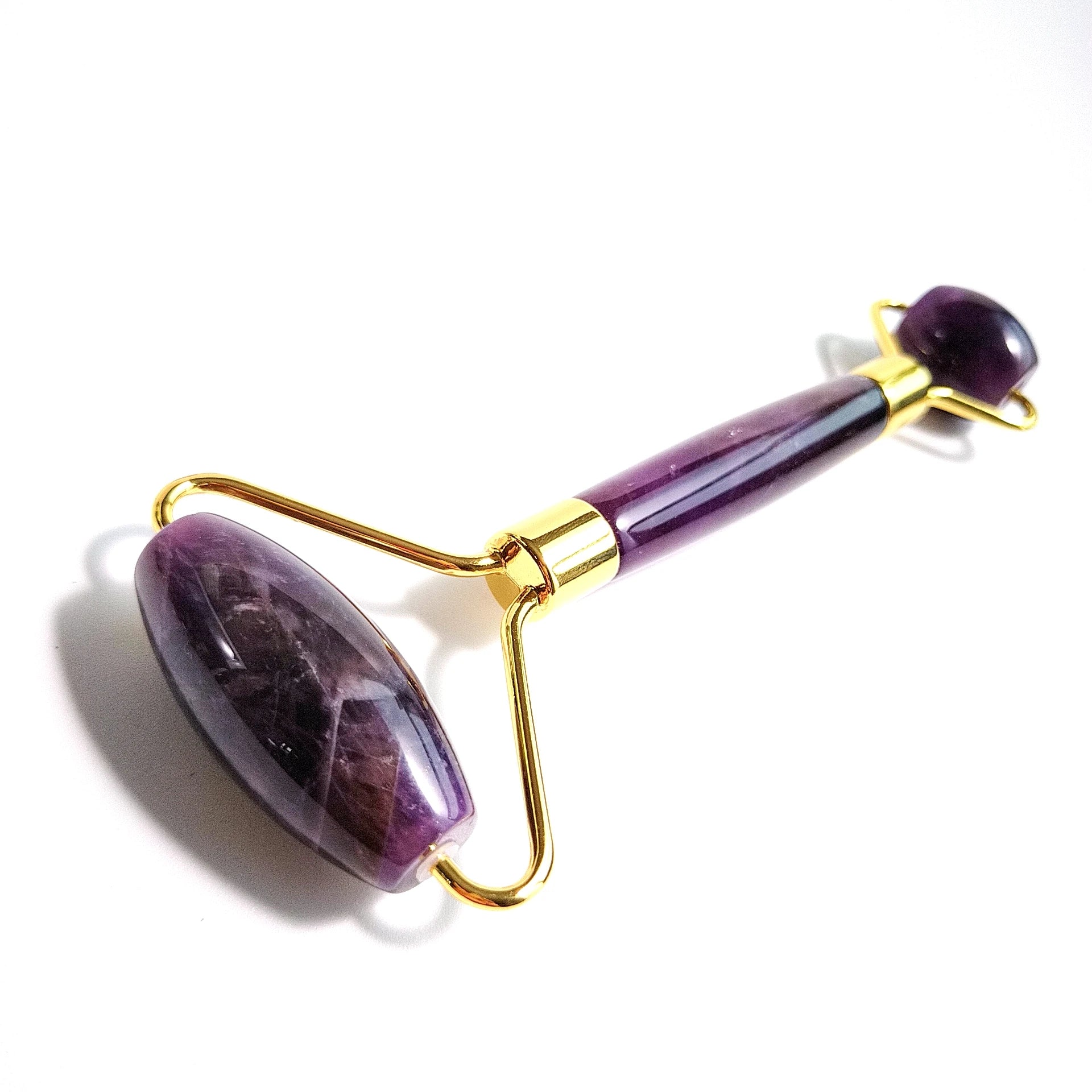 Hongzhuo Premium Authentic Amethyst Jade Roller Gem Jade Guasha Set