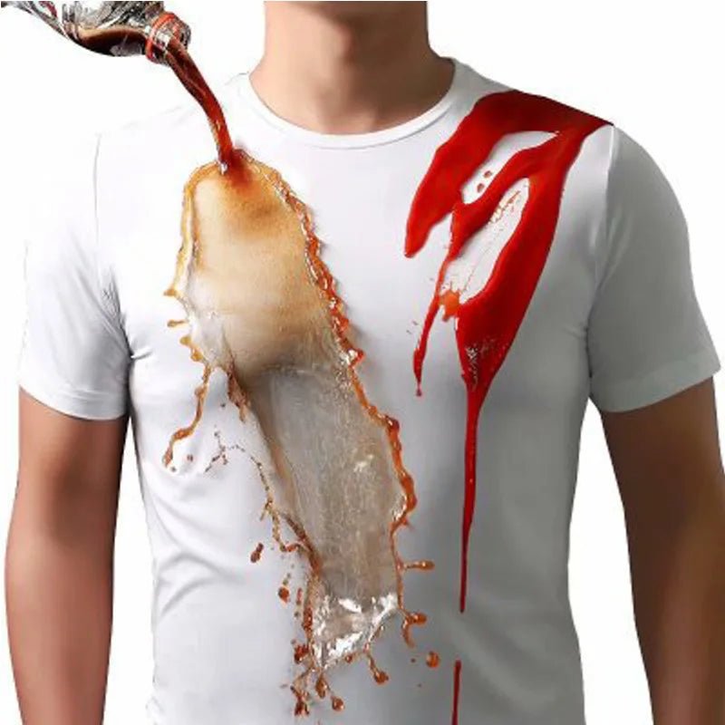 Super Fiber Cotton Water Milk Coffee Resistant Waterproof T-shirts Blank Plain Water Proof Cotton Men t Shirt