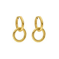 Bohemian Style Double Whorl KII ELUA Stainless Steel Dangle Earrings for Women Fashionable Christmas Gift in Stock