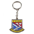 High Quality Zinc Alloy Cutting Corporate Keyring Custom Logo Die Casting Process Polished Plated Custom Size Card Packaging