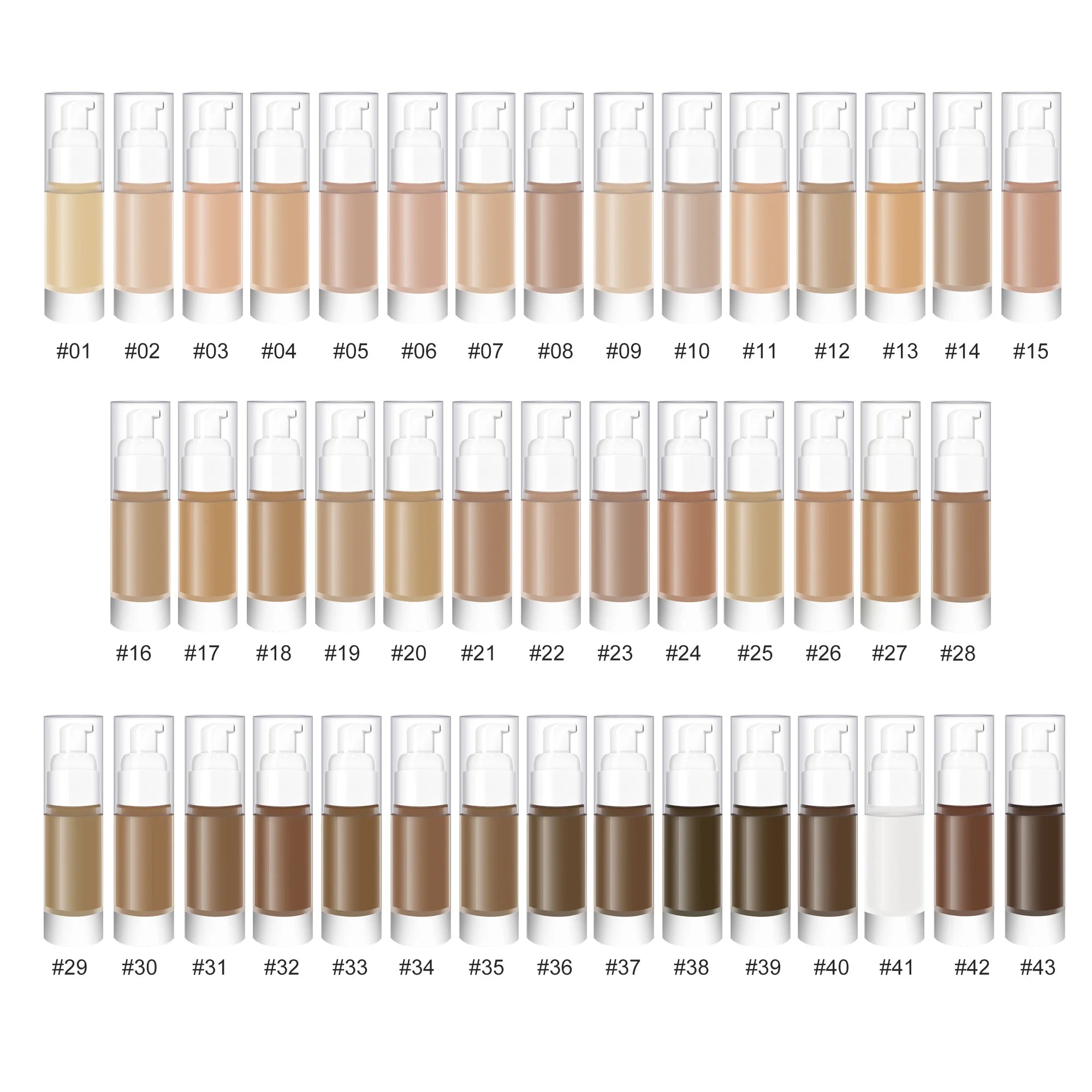 Make Your Own logo Cream Foundation Vegan Natural Liquid Full Coverage Foundation Custom Wholesale Makeup Foundation