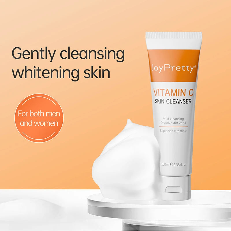 JoyPretty Wholesale Organic Moisturizing Cover Dark Spots Facial Cleanser Whitening Vitamin C Face Wash