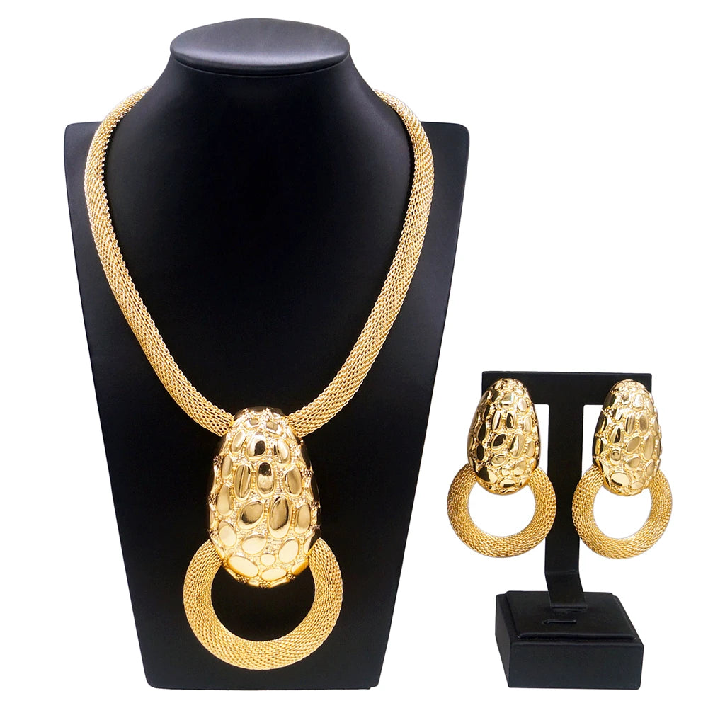 Zhuerrui Hot Sale Wholesale Designer Woman Wedding Glossy Jewelry Set Latest Design Serpentine Italian Jewelry Set NT2212019