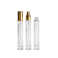 Custom 10ml ML Thick Base Round Cylinder Glass Refillable Spray Perfume Oil Bottles with Gold Silver Mist Sprayer