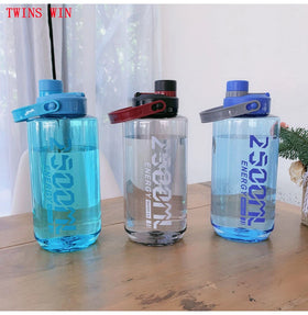 Large Capacity Plastic Water Cup Outdoor Fitness Sports Water Bottle with Handle Space Cup1743