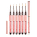 Custom Logo Crystal Handle Pink Fine Line Nylon French Stripe Professional Promotion Nail Art Liner Brush