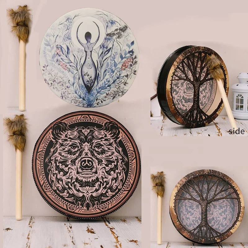 26 Styles Festival Decoration Supplies Percussion Instruments Drums Decorative Drums With Drumsticks Festive Atmosphere Drumming