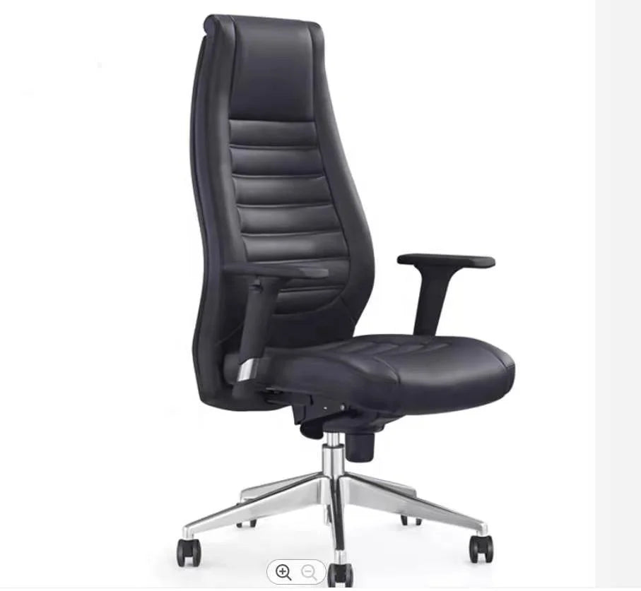 USA CEO PU Leather Modern Ergonomic Executive Adjustable Height High Back Aluminum Alloy Base Office Chair 200kg Capacity