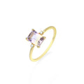 Wholesale 925 Silver Geometric Zircon Wedding Ring for Women 14k Gold Plated Simple