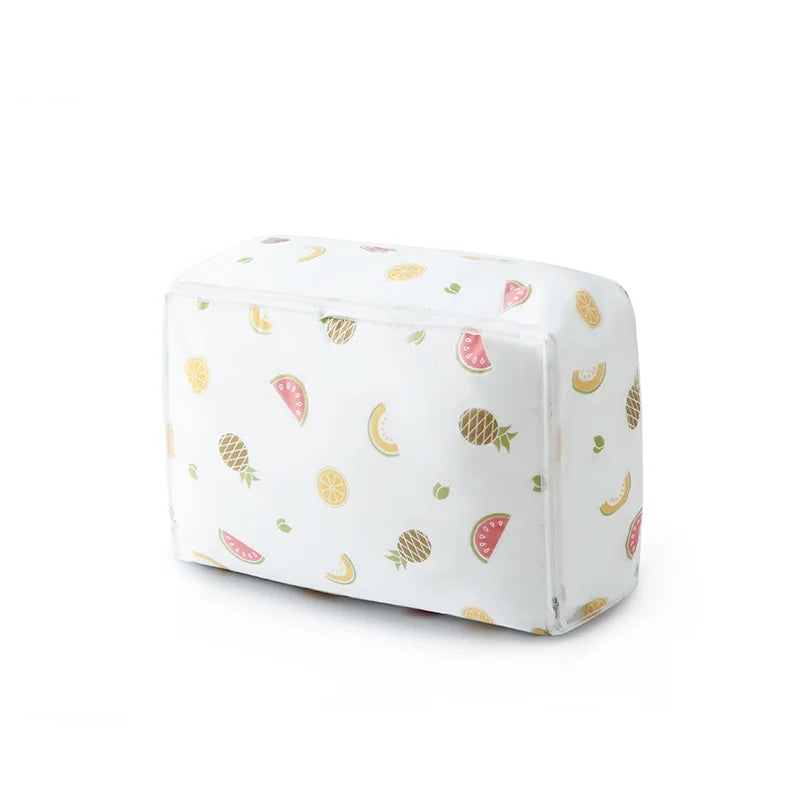 Printed Quilt Clothes Storage Bag Folding Duvet Storage Organizer