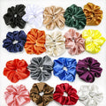 19 Colors Silk Like Hair Scrunchies Elastic French Style Big Hair Scrunchie Satin for Girls