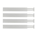 Expandable White Bamboo Drawer Divider 4 Pack Adjustable Wooden Kitchen Compartments Dividers Organizers Set for Clothes