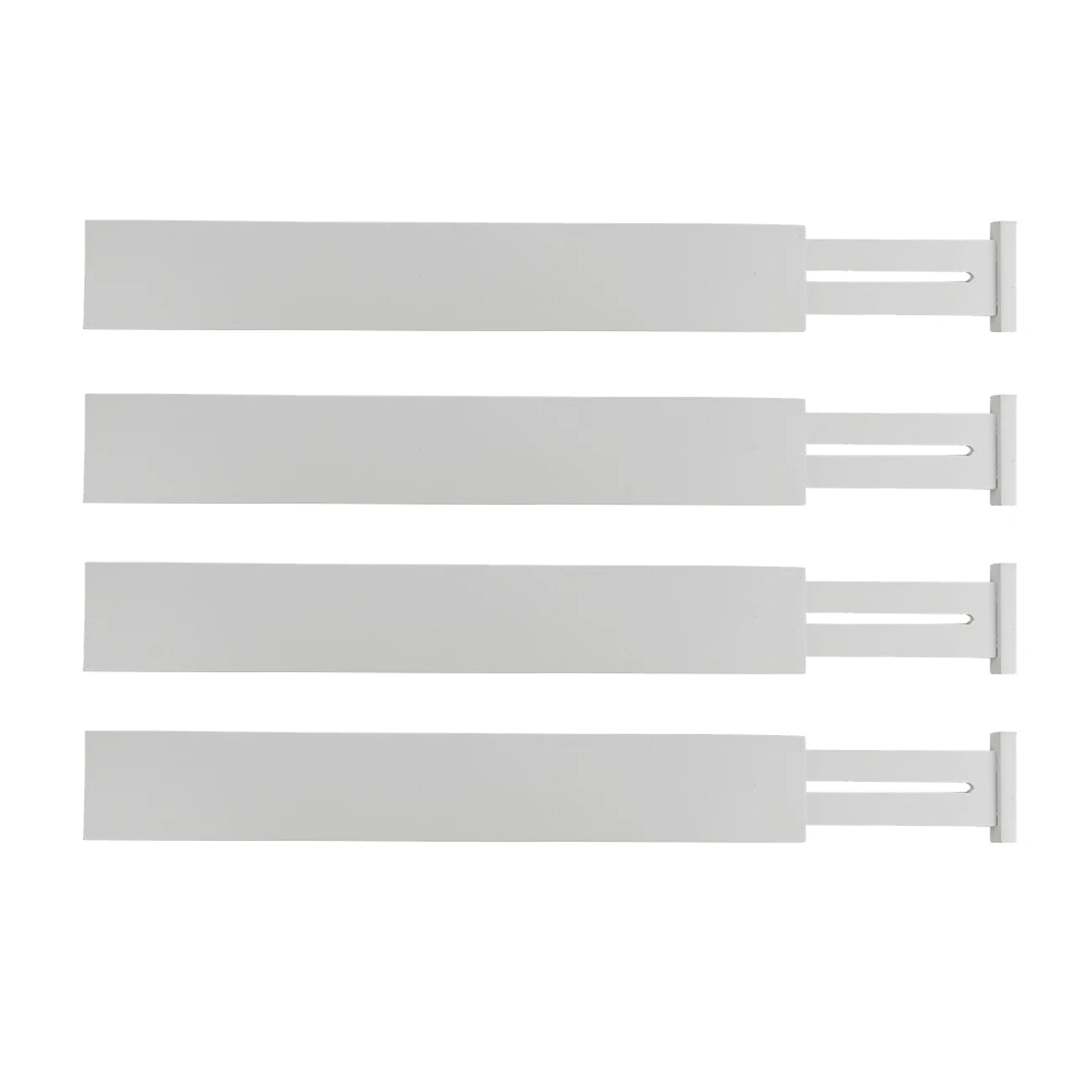 Expandable White Bamboo Drawer Divider 4 Pack Adjustable Wooden Kitchen Compartments Dividers Organizers Set for Clothes