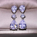 Large Drop Earrings Water Drop Shape Fashion Wedding  Crystal Statement Earrings for Women Jewelry