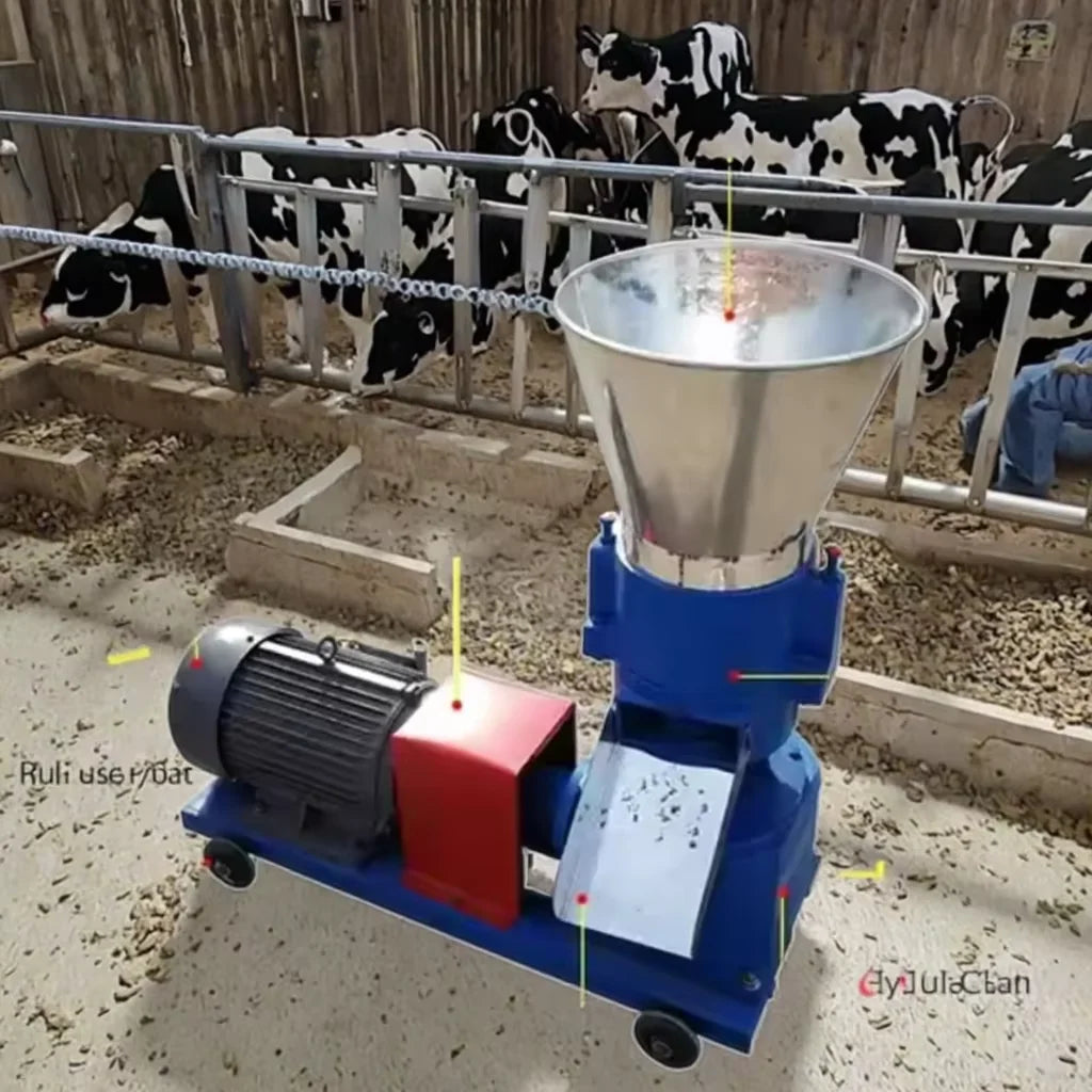 New Mini Wood Pelletizing Machine for Poultry Chicken Fish Pig Goat Cattle Cat Feed Processing
