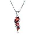 Abiding  Gemstone Pendant Necklace Natural Garnet 925 Sterling Silver Wedding Jewelry Pendant for Women