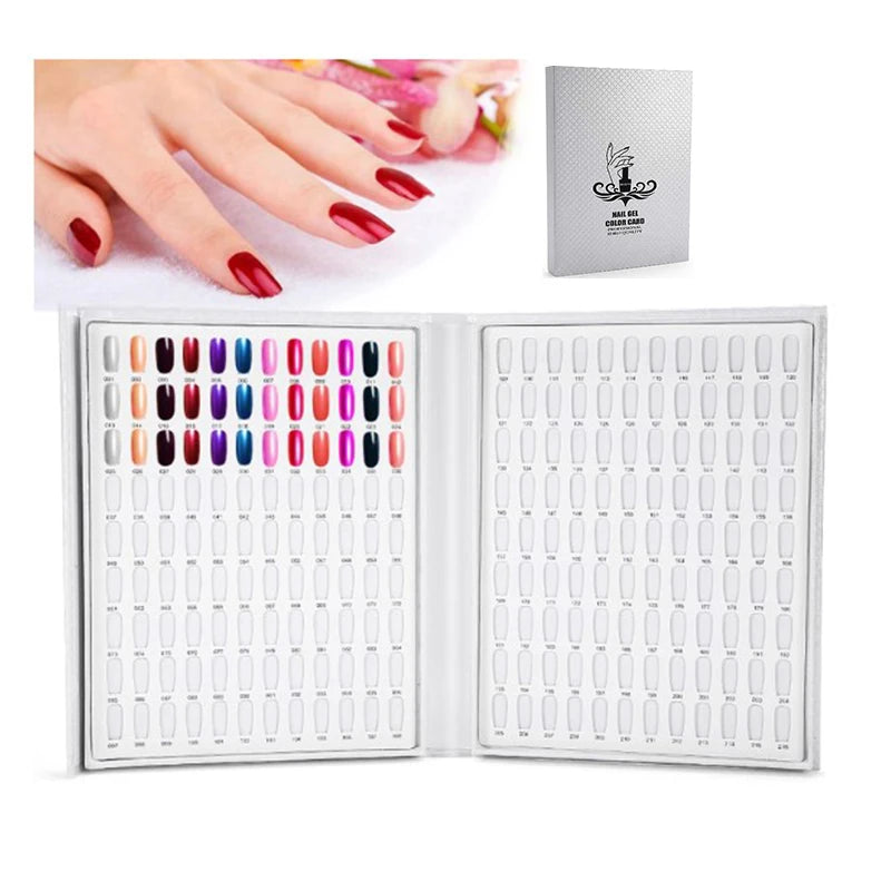 Custom 216 Colors Professional Model Nail Gel Polish Book Nail Polish Shelf Display Showing Colors Nails Chart Books