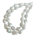 AA+ 39 cm Good  Nature Baroque Freshwater Pearl in Strandnature White Colorno Any Repaired Length 24-28 mm