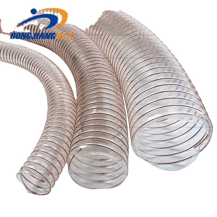 Flexible PU Dust Hose 2inch 65mm 75mm 80mm 90mm 100mm 125mm 150 200 250 300mm Air Duct Woodworking Dust Collection Hoses