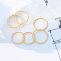 High Polish Stainless Steel Jewelry Smooth Fine Circle Finger Rings Multi Color Popular Smooth Thin Skinny Round Stackable Ring