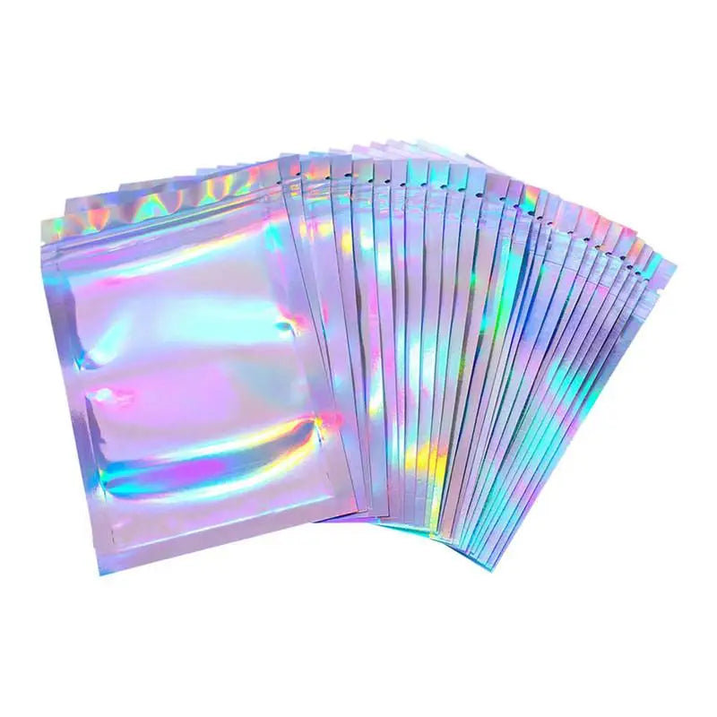 Resealable Zipper Custom Plastic Daily Necessities Accessories Food Ziplock Mylar Holographic Packaging Bag