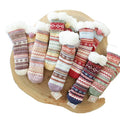 Wholesale Low Custom Logo Comfy Floral Coral Fleece Diamond Wave Antil-indoor Socks for Wool Winter Women