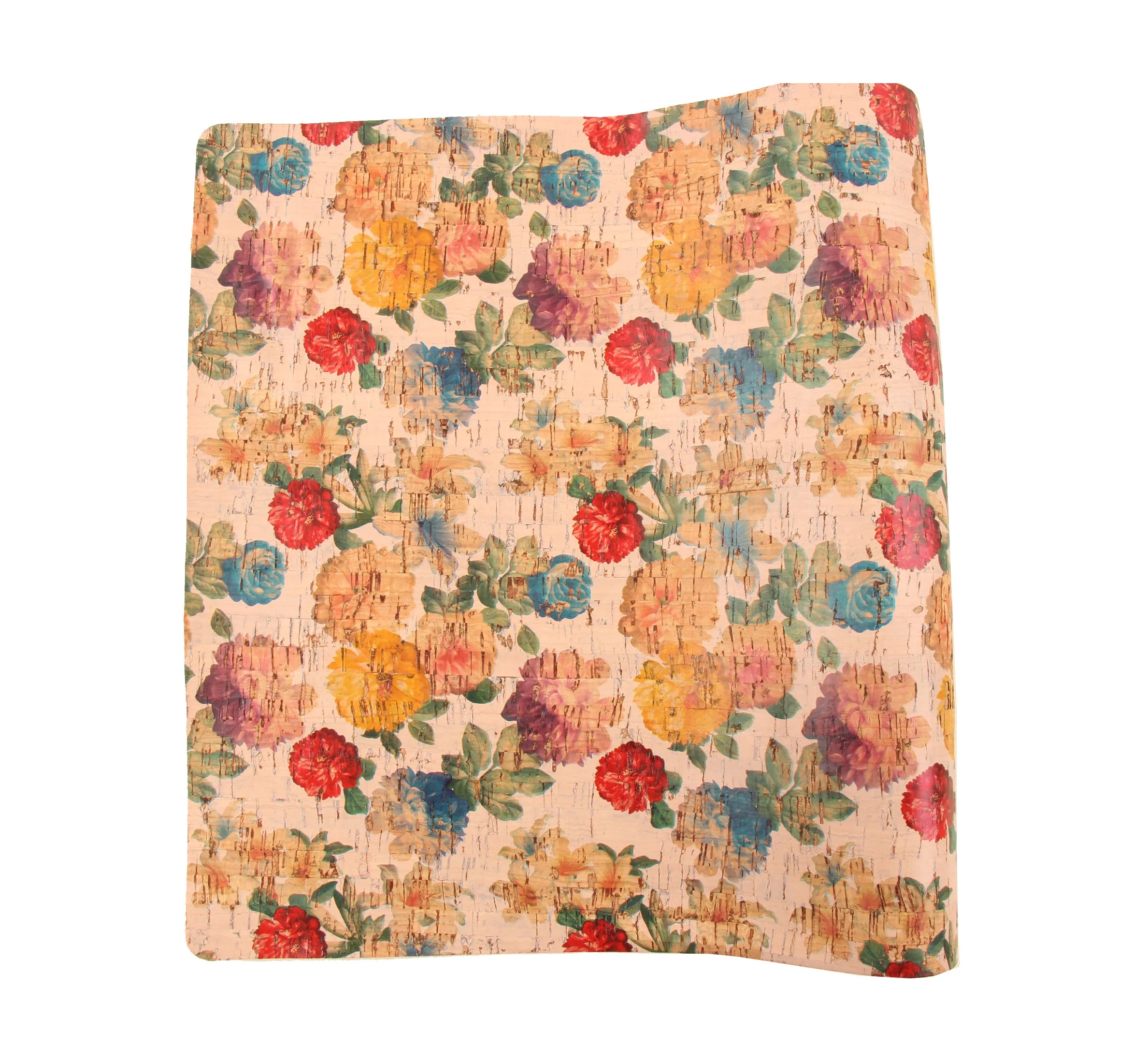 INFOCORK 45*30CM Natural Square Cork Fabric - PU Leather Sheet with Film Random by Piece for DIY Drawer Mats | Wholesale