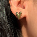 2022 Hot Sale Fashion Jewelry Stainless Steel Stud Earrings Temperament Gold Plated Heart Earrings for Women Girls