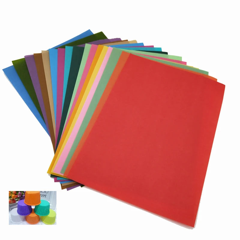 80gsm Nonstick Colourful Greaseproof  Paper for Making Round Shape Muffin Mold and Cake Cups