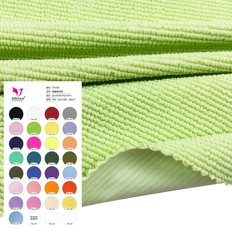 Jacquard Heavyweight Soft Seersucker Polyamide Elastane Crinkle Fabric Swimwear