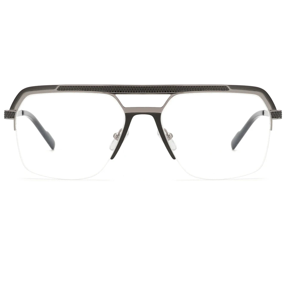 High Classic Metal Combined With Acetate Eyebrow Aviation Optical Eyeglasses Frame for Men