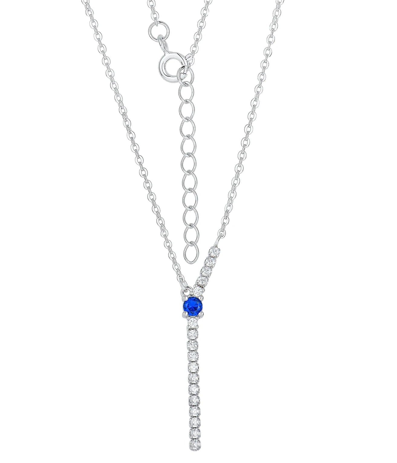 QX CUSTOM OEM Tanzanite Fine Jewelry Vintage 925 Sterling Silver Blue Zircon Women Necklaces