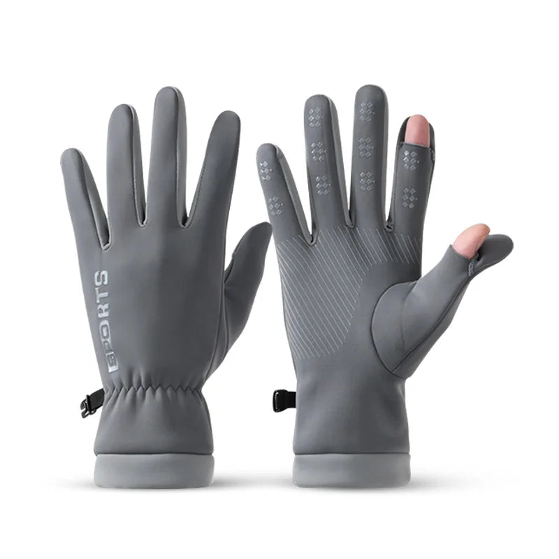 High Elasticity Outdoor Cycling Windproof Men Custom logo Winter Warm Thicken Riding Gloves
