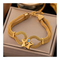 2023 New Wholesale Trendy Simple 18k Gold Plated 316L Stainless Steel Twine Knotted Bracelets for Women